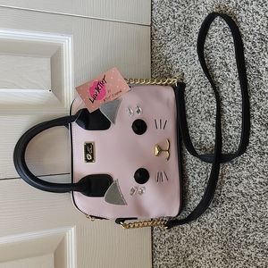 NWT Betsey Johnson cat satchel